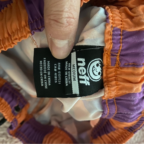 Neff Vibrant Purple and Orange Shorts - Picture 4 of 4